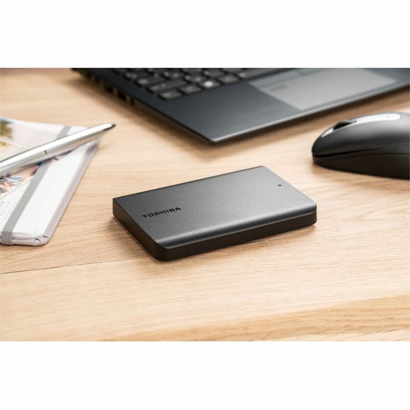 Toshiba Canvio Basics 1 TB Portable Hard Drive - 2.5" External - Matte Black - Thumbnail 3