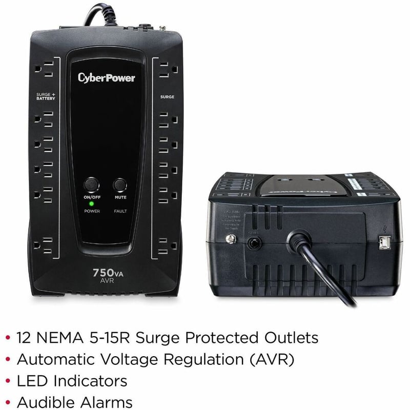 CyberPower AVRG750U AVR UPS Systems - Thumbnail 2