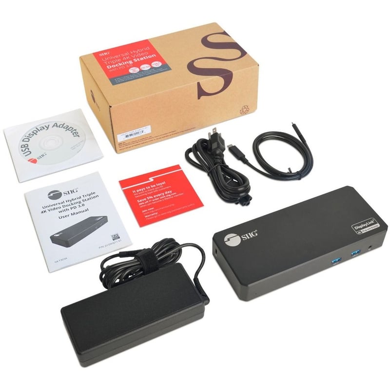 SIIG Universal Hybrid Triple 4K Video Docking Station with PD 3.0 100W - Thumbnail 4