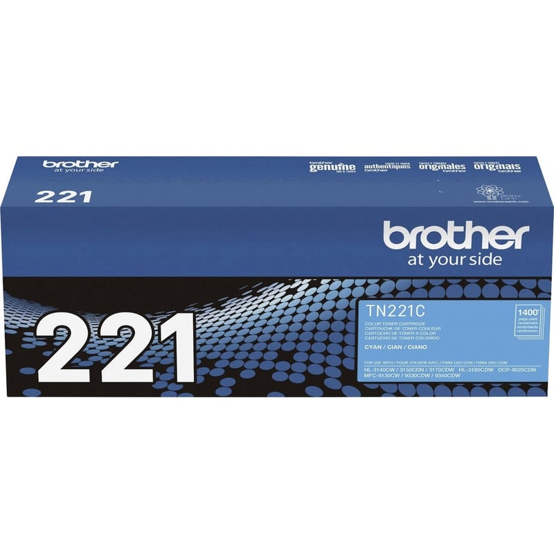 Brother Genuine TN221C Cyan Toner Cartridge - Thumbnail 2