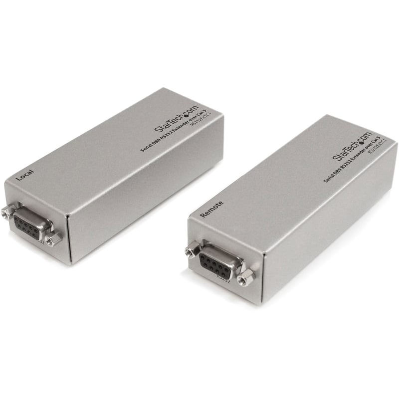 StarTech.com Serial DB9 RS232 Extender over Cat 5 - Up to 3300 ft (1000 meters) - Thumbnail 1