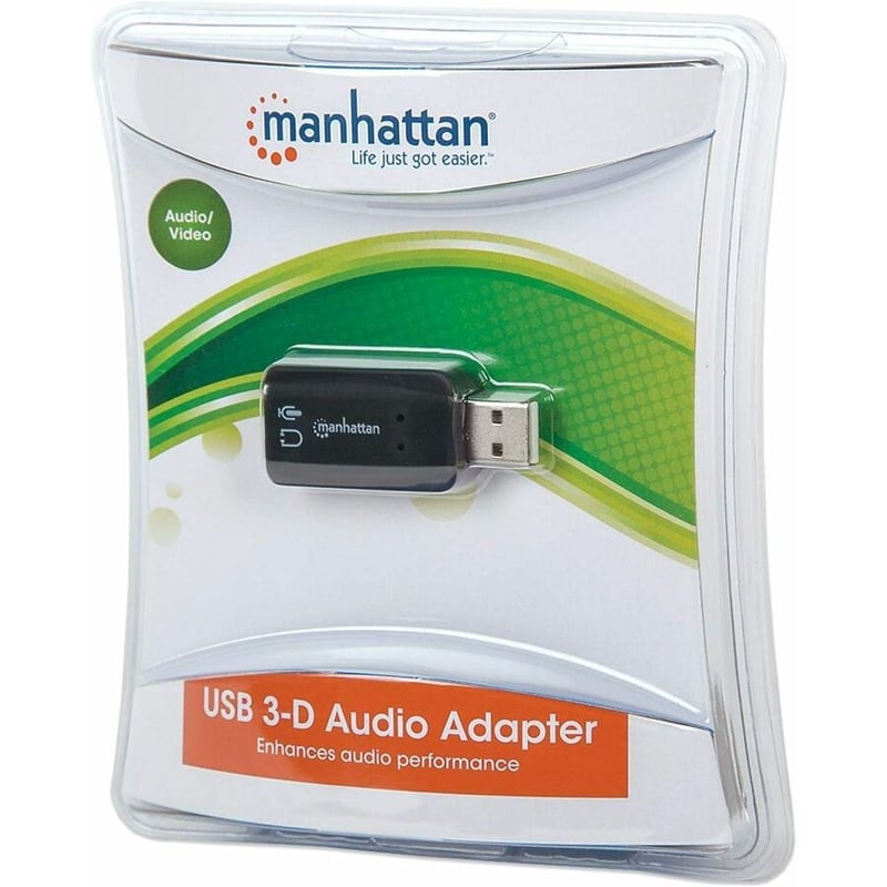 MANHATTAN HI-SPEED USB 2.0 3-D SOUND ADAPTER IMPROVES AUDIO ACCESS AND PERFORMAN - Thumbnail 2