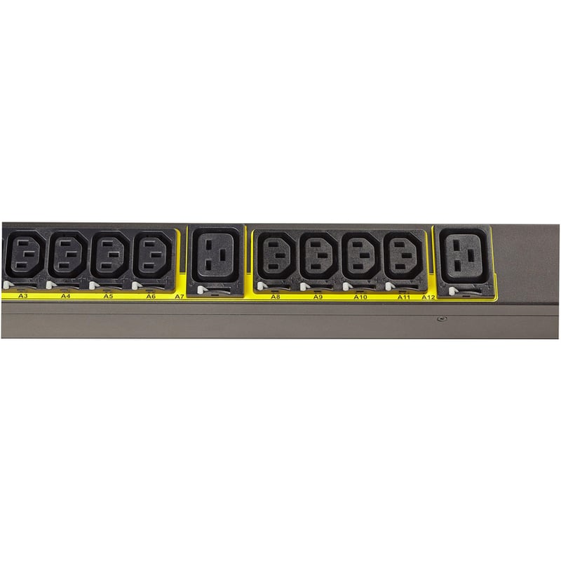 Eaton Managed rack PDU, 0U, L21-30P input, 8.64 kW max, 120/208V, 24A, 10 ft cord, Three-phase, Outlets: (18) C13 Outlet grip, (6) C19 Outlet grip - Thumbnail 4