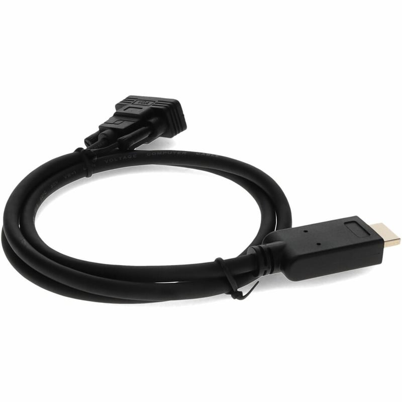 AddOn 6ft HDMI 1.3 Male to VGA Male Black Cable For Resolution Up to 1920x1200 (WUXGA) - Thumbnail 5