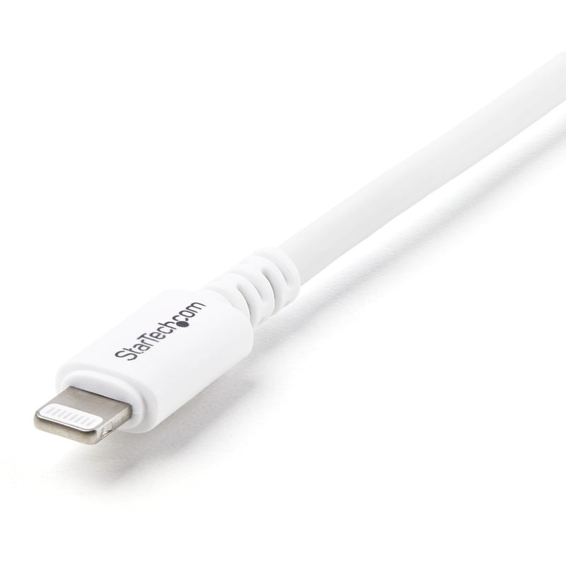 StarTech.com 3m (10ft) Long White Apple 8-pin Lightning Connector to USB Cable for iPhone / iPod / iPad - Thumbnail 2