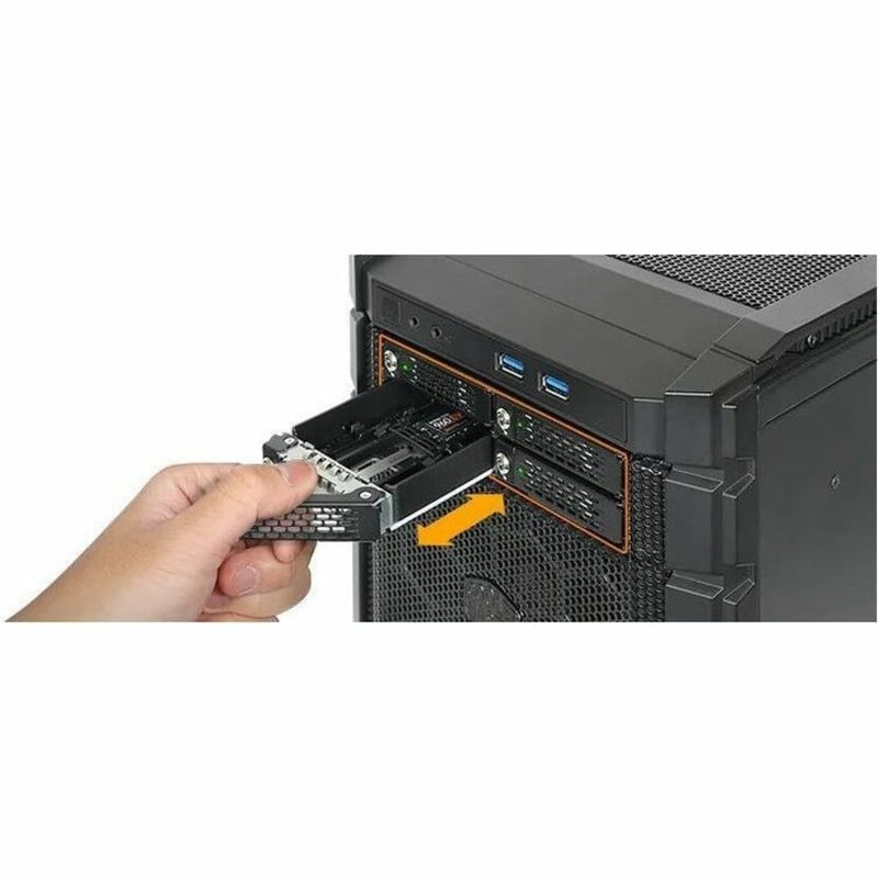 Icy Dock ToughArmor MB873MP-B V2 Drive Enclosure for 5.25" M.2, PCI Express NVMe 4.0 - SFF-8612 OCuLink Host Interface Internal - Black