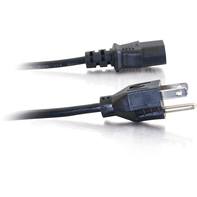 C2G 12ft Power Cord - 18 AWG - NEMA 5-15P to IEC320C13 - Thumbnail 4