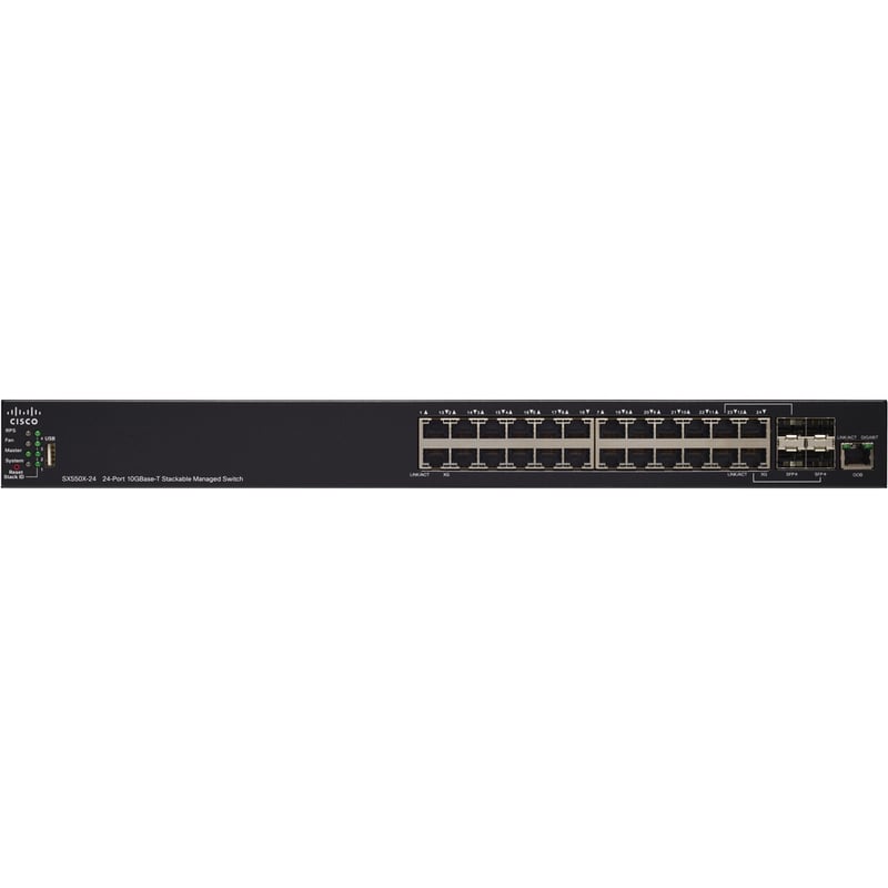 Cisco SX550X-24 24-Port 10GBase-T Stackable Managed Switch - Thumbnail 2