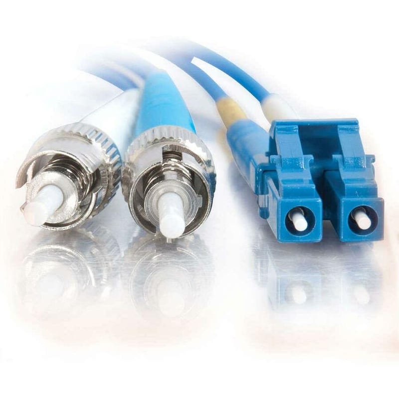 C2G-3m LC-ST 9/125 OS1 Duplex Singlemode PVC Fiber Optic Cable - Blue - Thumbnail 3