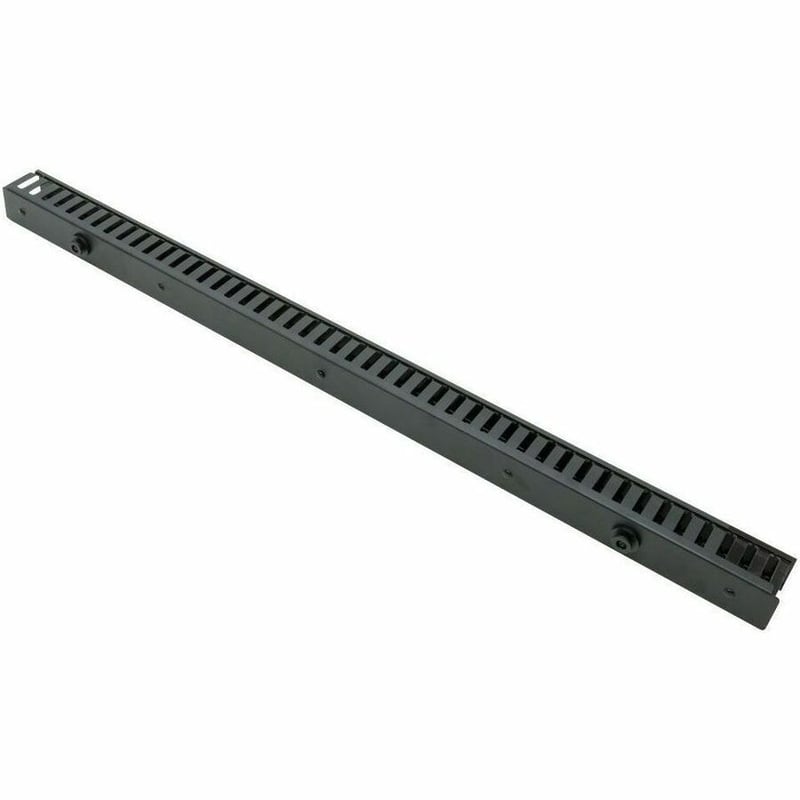 Rack Solutions Vertical Plastic Cable Duct With Cover (34in Tall, Button Mount) - Thumbnail 2
