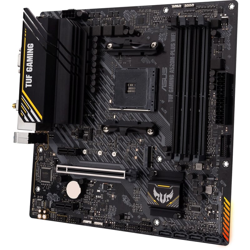 TUF GAMING A520M-PLUS WIFI Gaming Desktop Motherboard - AMD A520 Chipset - Socket AM4 - Micro ATX - Thumbnail 5