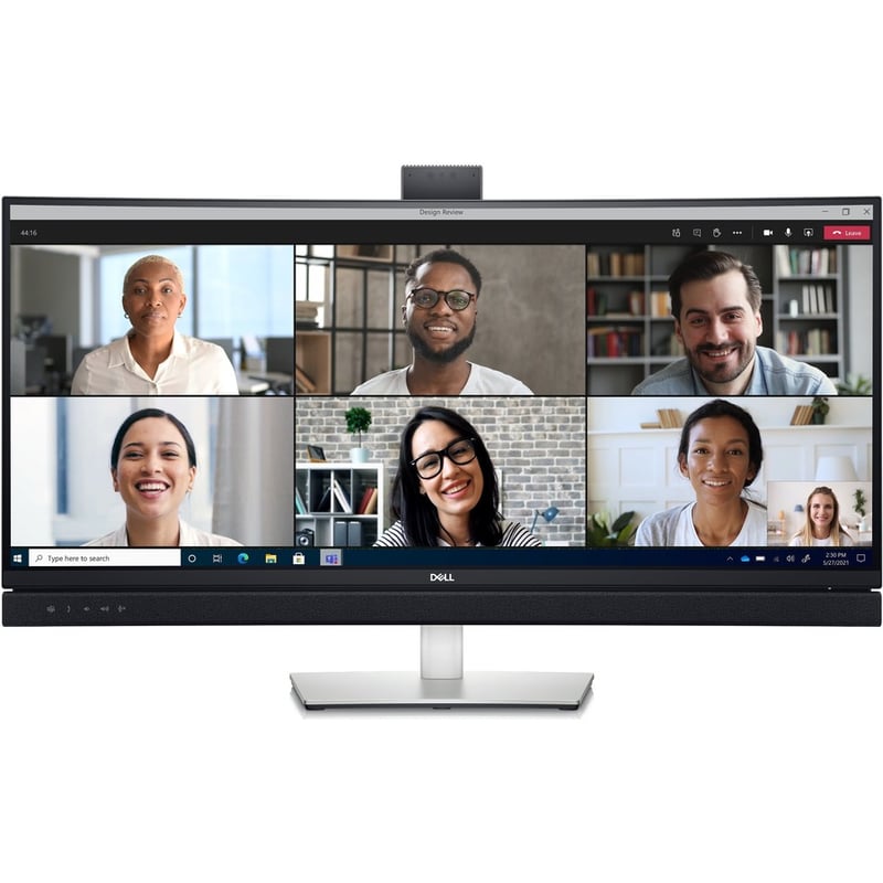Dell C3422WE 34" Class Webcam WQHD Curved Screen LCD Monitor - 21:9 - Platinum Silver