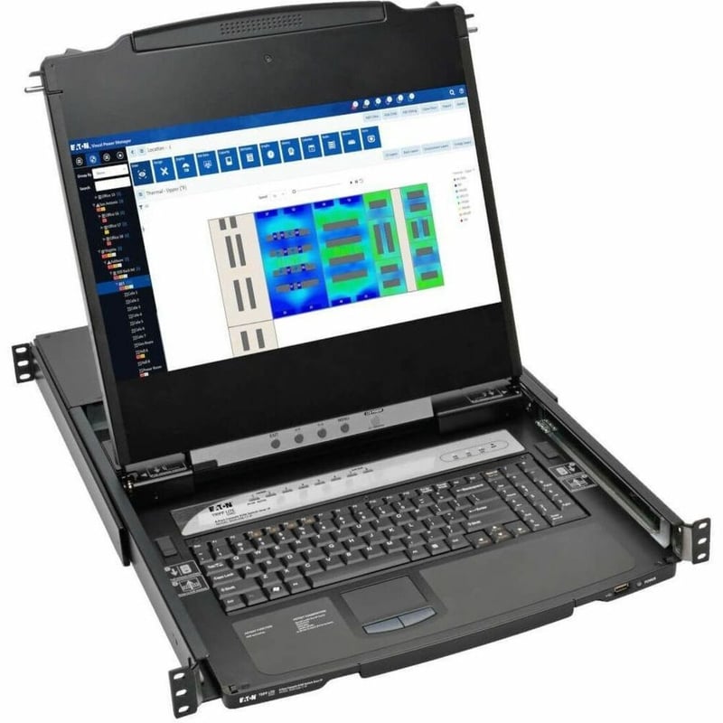 Tripp Lite by Eaton NetDirector 8-Port 1U Rack-Mount Console HDMI KVM Switch with 17 in. LCD and IP Remote Access Dual Rail - Thumbnail 1