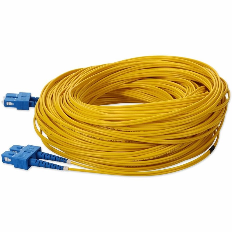 AddOn 46m SC to SC Yellow OS2 Duplex OFNR (Riser-Rated) SMF Fiber Patch Cable - Thumbnail 2