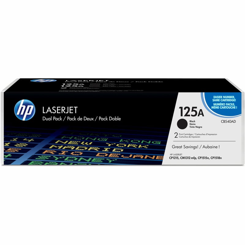 HP 125A (CB540AD) Original Toner Cartridge - Dual Pack - Thumbnail 1