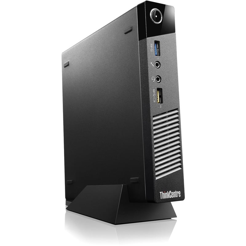 Lenovo ThinkCentre M73 10AX007WUS Desktop Computer - Intel Core i5 4th Gen i5-4590T - 4 GB - 128 GB Serial ATA/600 SSD - Tiny - Business Black - Thumbnail 2