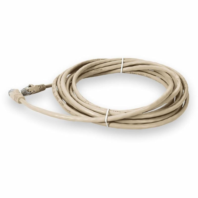 AddOn 50ft Beige CAT 5E PVC Ethernet Cable Snagless Bubble Boot RJ-45 M/M - Thumbnail 2