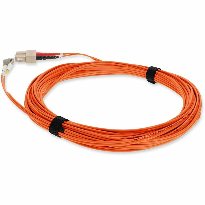AddOn 5m SC to LC Orange OM4 Duplex OFNR (Riser-Rated) Fiber Patch Cable - Thumbnail 3