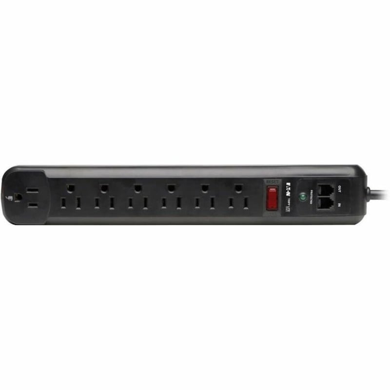 Tripp Lite by Eaton Protect It! 7-Outlet Surge Protector 6 ft. (1.83 m) Cord 1080 Joules Modem/Fax Protection Black Housing - Thumbnail 1