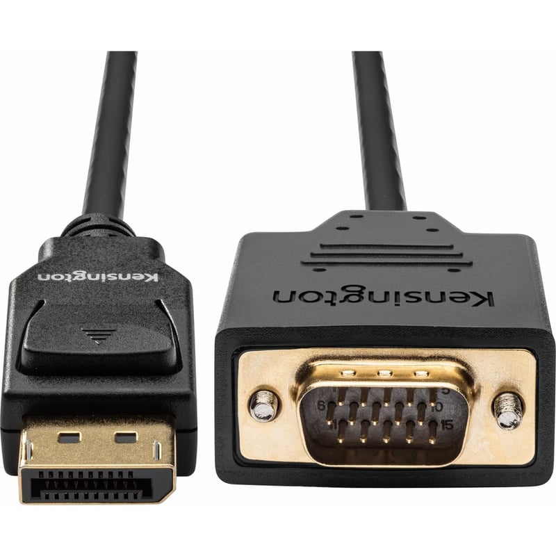 Kensington DisplayPort 1.2 (M) to VGA (M) Passive Unidirectional Cable, 6ft - Thumbnail 2
