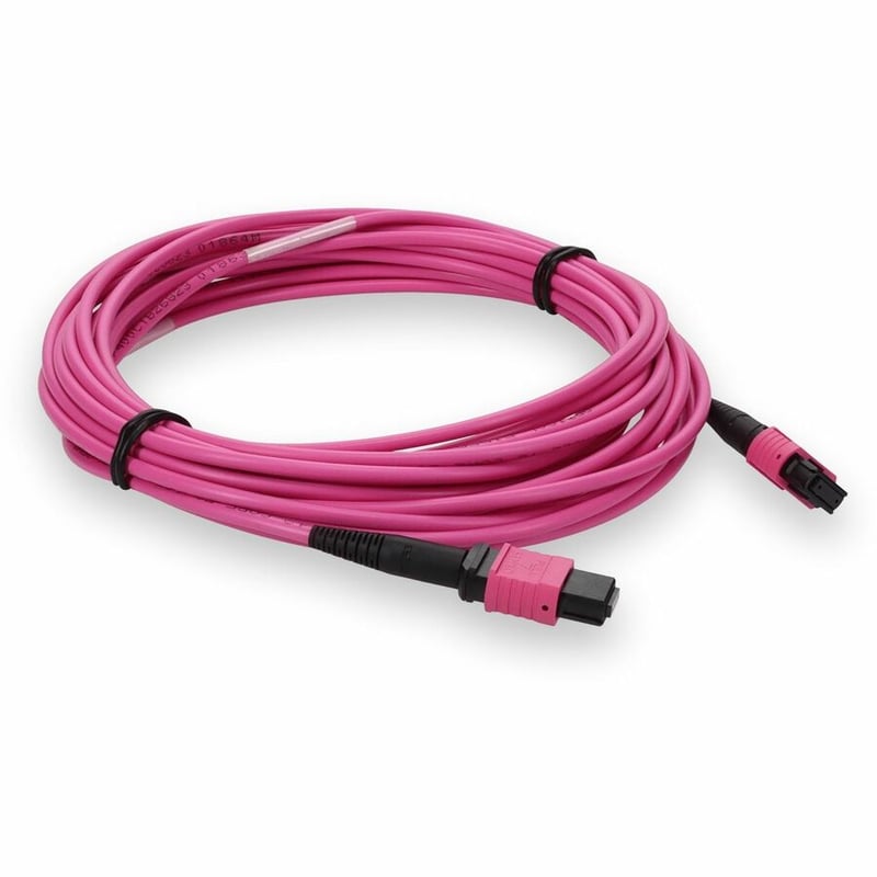 AddOn 6m MPO/UPC to MPO/UPC Magenta OM4 OFNR (Riser-Rated) 12-Strand Fiber Patch Cable