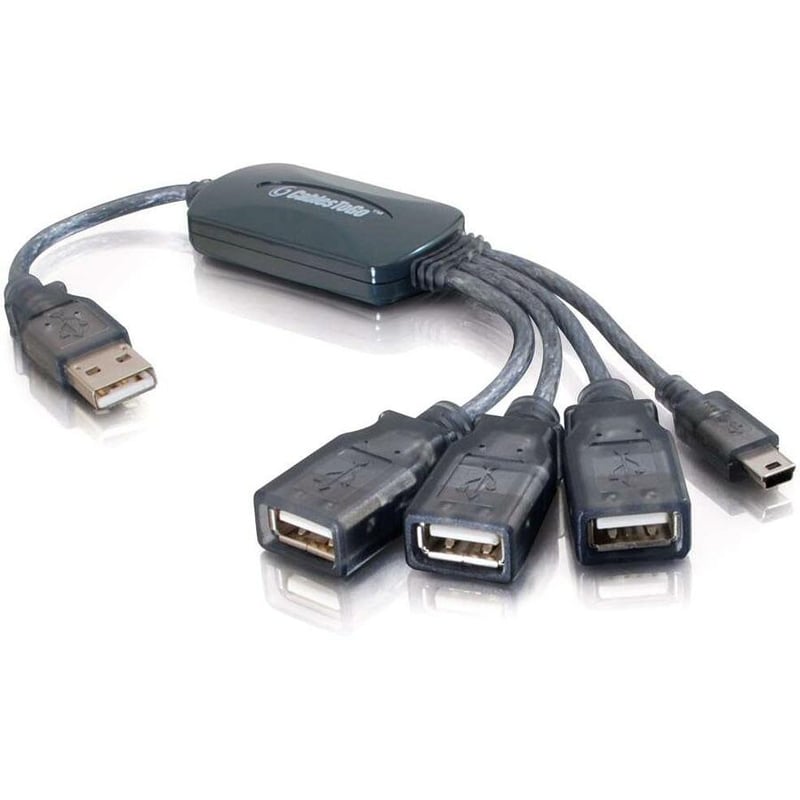 C2G 11in 4-Port USB 2.0 Hub Cable - Thumbnail 1