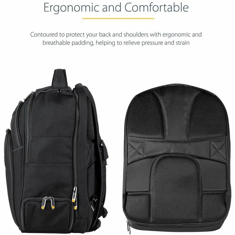 StarTech.com 15.6" Laptop Backpack w/ Removable Accessory Case, Professional IT Tech Backpack for Work/Travel/Commute, Nylon Computer Bag - Thumbnail 5