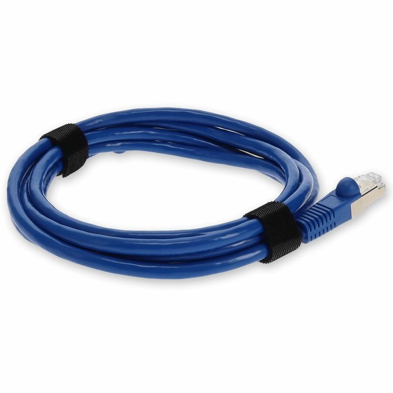 AddOn 9ft Blue CAT 7 Shielded (S/FTP) PVC Ethernet Cable Snagless Bubble Boot RJ-45 M/M - Thumbnail 5