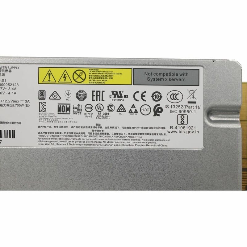 LENOVO THINKSYSTEM 750W (230/115V) PLATINUM HOT-SWAP PSU - Thumbnail 5