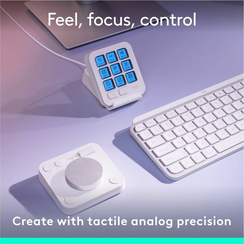 MX CREATIVE CONSOLE KEYBOARD PALE GREY - Thumbnail 4
