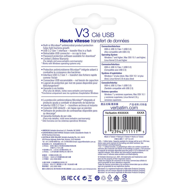 256GB Store 'n' Go V3 USB 3.2 Gen 1 Flash Drive - Gray - Thumbnail 4