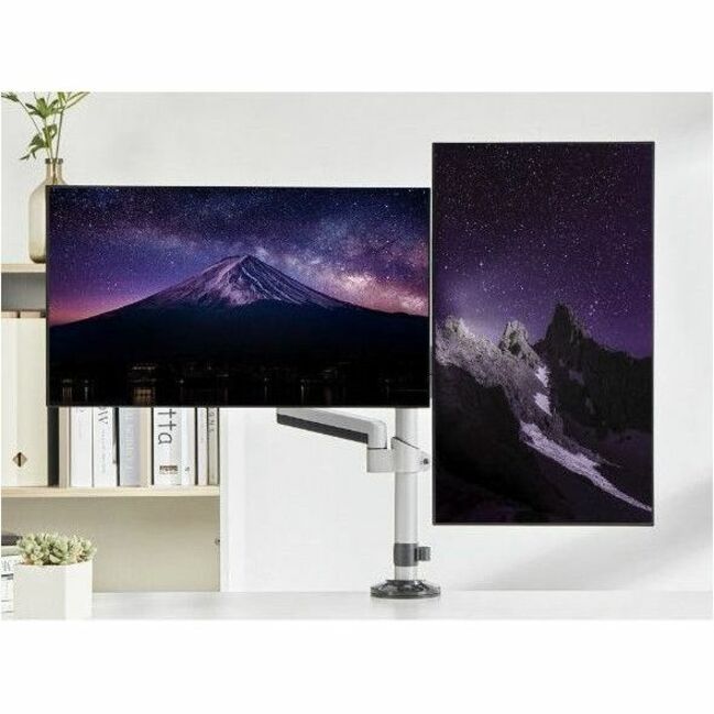 SIIG Dual Stacked Monitor Arm Desk Mount - 17" - 32" - Max Load 19.8 lbs for each arm - VESA 75/100mm - Thumbnail 4