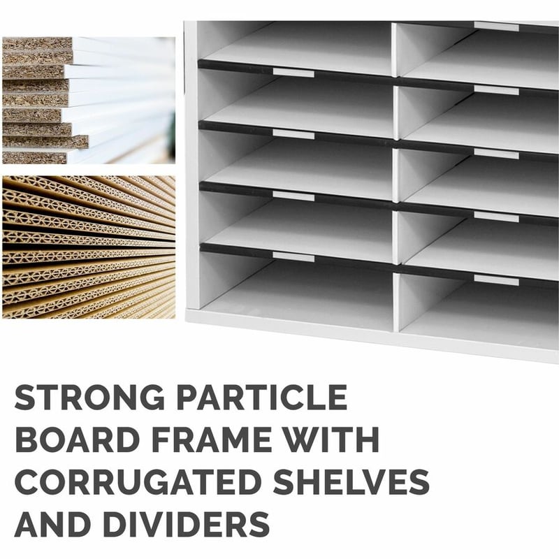 Fellowes 12-Compartment Sorter Literature Organizer - Thumbnail 3