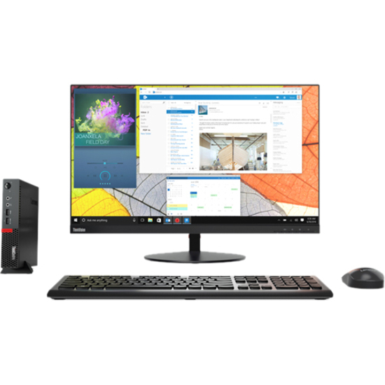 Lenovo ThinkCentre M710q 10MQS20C00 Desktop Computer - Intel Core i7 7th Gen i7-7700T - 8 GB - 128 GB SSD - Tiny - Thumbnail 3