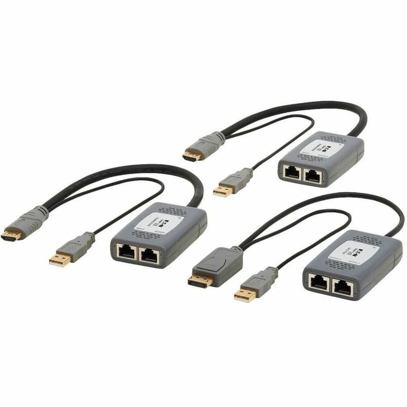 Eaton Tripp Lite Series 2-Port DisplayPort to HDMI over Cat6 Extender Kit, Pigtail Transmitter/2x Receivers, 4K 60 Hz, HDR, 4:4:4, 230 ft. (70.1 m), TAA - Thumbnail 2