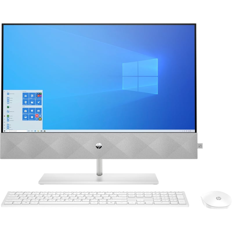 HP Pavilion 24-k0080 All-in-One Computer - Intel Core i7 10th Gen i7-10700T - 16 GB - 1 TB HDD - 512 GB SSD - 23.8" Full HD Touchscreen - Desktop - Snowflake White - Thumbnail 1