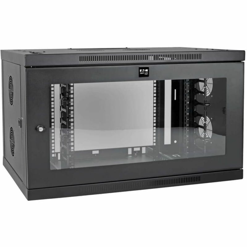 Tripp Lite by Eaton SmartRack 9U Low-Profile Switch-Depth-Plus Wall-Mount Mini Rack Enclosure Wide Acrylic Window - Thumbnail 1