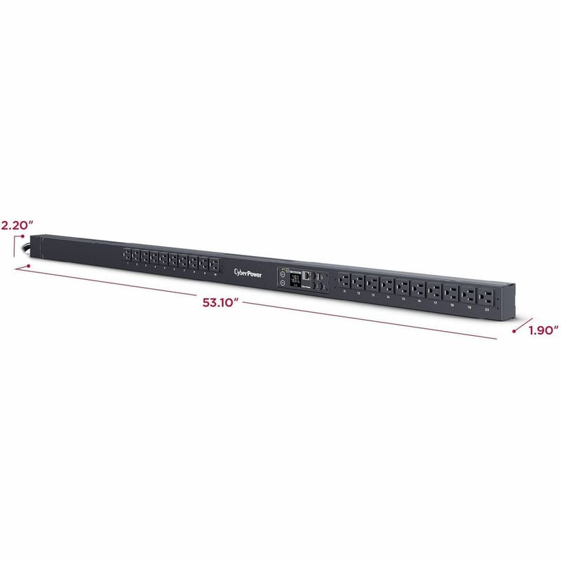 CYBERPOWER PDU31116 PDU 100-120V/15A 20 OUTLETS 0U RM - Thumbnail 3