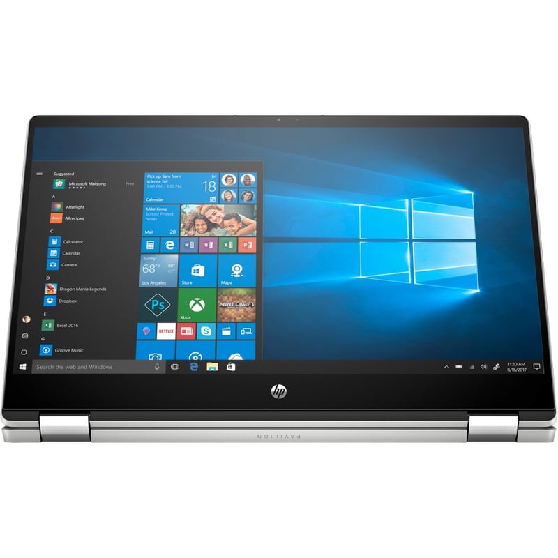 HP Pavilion x360 15-dq1000 15-dq1010nr 15.6" Touchscreen Convertible 2 in 1 Notebook - Intel Core i5 10th Gen i5-10210U - 8 GB - 256 GB SSD - Natural Silver - Thumbnail 3
