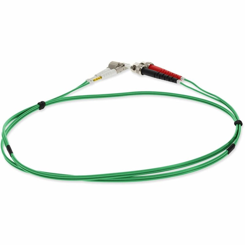 AddOn 3m ST to LC Green OM1 Duplex OFNR (Riser-Rated) TAA MMF Fiber Patch Cable - Thumbnail 4