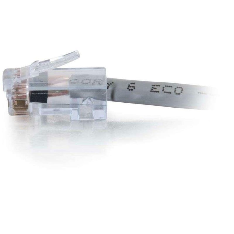 C2G 14 ft Cat6 Non Booted Plenum UTP Unshielded Network Patch Cable - Gray - Thumbnail 2