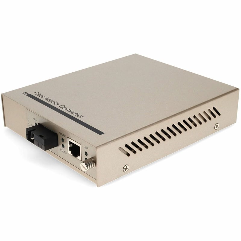 AddOn 10/100Base-TX(RJ-45) to 100Base-BXU(SC) BiDi SMF 1310nmTX/1550nmRX 20km Managed Media Converter - Thumbnail 1