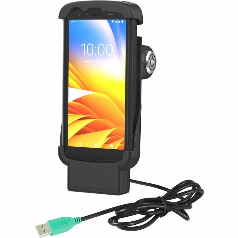 RAM Mounts Locking Form-Fit Powered Dock for Zebra TC22 & TC27 with Boot - Thumbnail 3