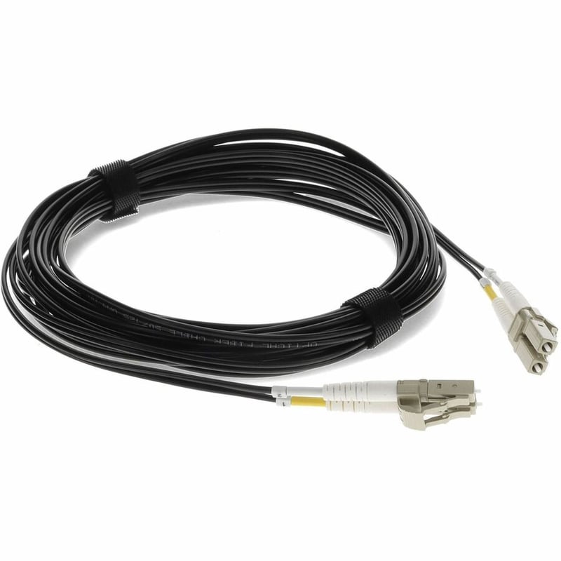 AddOn 2m LC to LC Black OM4 Duplex OFNR (Riser-Rated) TAA Fiber Patch Cable