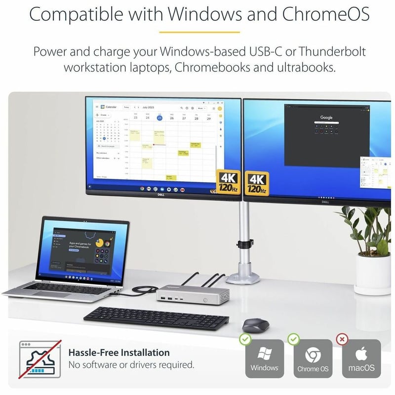 USB4 DOCKING STATION DUAL HDMI 4K 60HZ USB-C 40GBPS 6X USB - Thumbnail 4