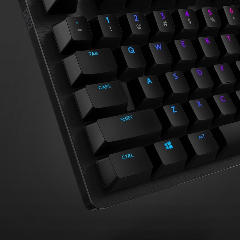 Logitech G512 RGB Mechanical Gaming Keyboard, GX Blue, USB Passthrough