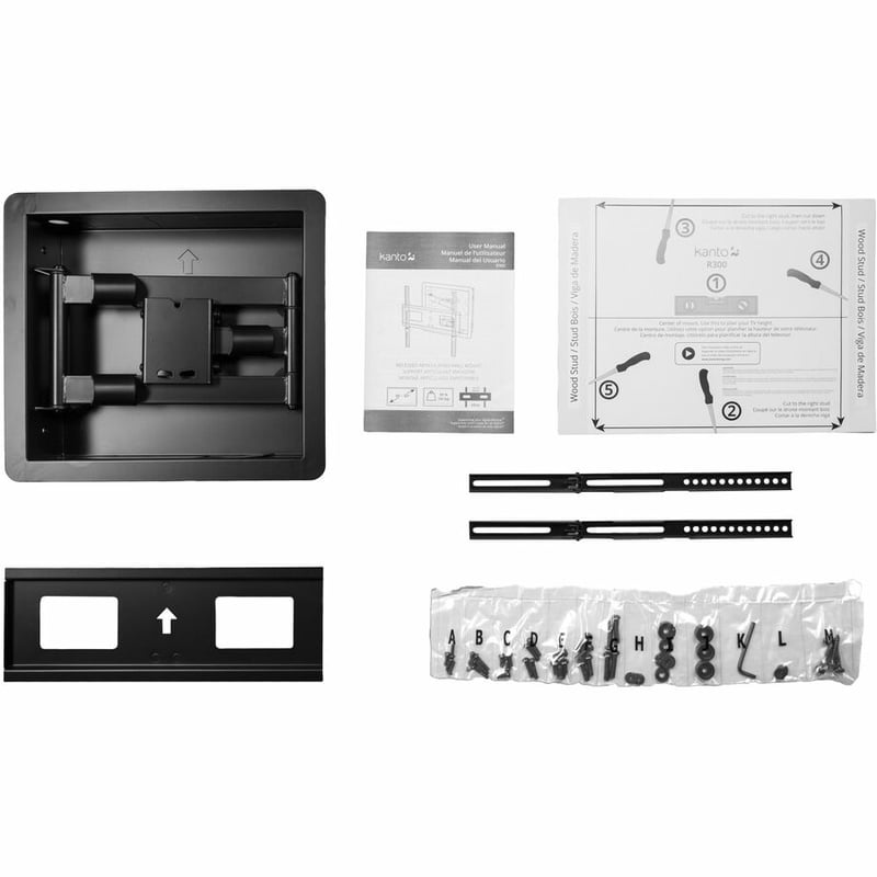 Kanto R300 Wall Mount for TV - Black - Thumbnail 3