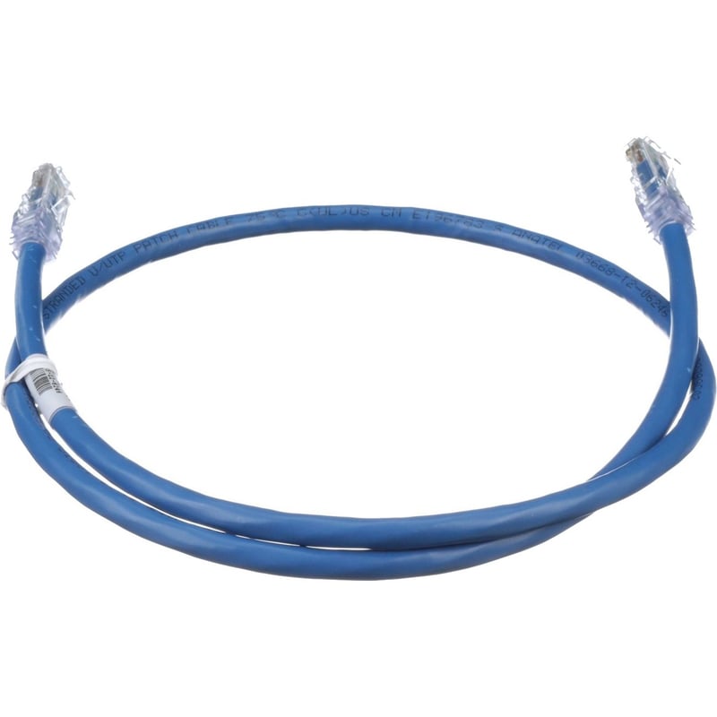 PanNet Patch Cord, 24 AWG, Cat. 6A, RJ45, 7 ft., Yellow - Thumbnail 1