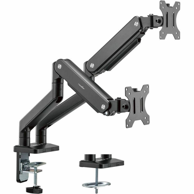 Rocstor ErgoReach Mounting Arm for Monitor - Black - Landscape/Portrait - Thumbnail 1