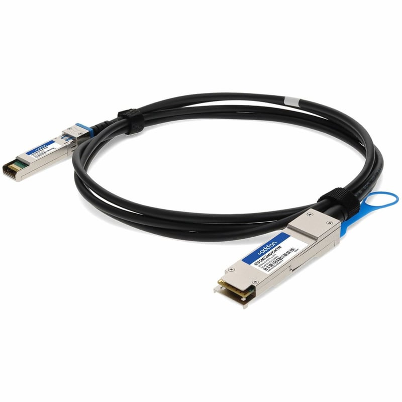 AddOn Mellanox® to Cisco Meraki® Compatible TAA 10GBase-CU QSFP+ to SFP+ Direct Attach Cable (Passive Twinax, 1m) - Thumbnail 1
